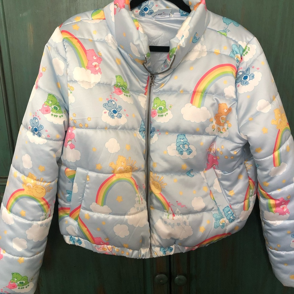 NWOT Care Bears Puffer Jacket size L